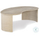 Anders Almond Travertine Stone Cocktail Table