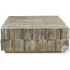 Amara Travertine Stone Cocktail Table