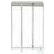 Cori Cast Glass And Polished Nickel Accent Table