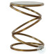 Halsey Glass And Antique Brass Accent Table