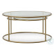 Cassie Clear Glass And Antique Brass Coffee Table