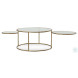 Cassie Clear Glass And Antique Brass Coffee Table