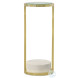 Vista Clear Glass And Polished Brass Spot Table