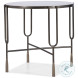 Harmon White Carrara Marble And Oil Rubbed Bronze Side Table