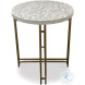 Carter White Capiz Shell Accent Table