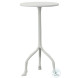 Marla White Plaster Drinks Table