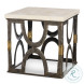 Bardot Inlaid White And Bronze Occasional Table Set