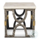 Bardot Inlaid White And Bronze Occasional Table Set