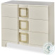 Callie White Raffia 3 Drawer Chest