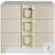 Callie White Raffia 3 Drawer Chest