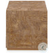 Aidan Travertine Veneer And Natural Stained Square Accent Table