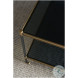 Asher Smoke Grey Glass And Brass Cocktail Table