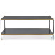 Asher Smoke Grey Glass And Brass Cocktail Table