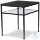 Orvieto Honed Graffito Marble And Bronze Occasional Table Set