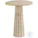Barco Travertine 20" Round Accent Table
