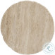 Barco Travertine 20" Round Accent Table