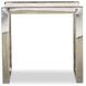 Grand Tour Furniture White and Silver Rectangular Quartz Top Samantha Lamp Table