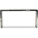 Grand Tour Furniture White and Silver Rectangular Quartz Top Samantha Console Table