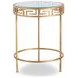 Grand Tour Furniture Gold Round Glass Top Barnet Side Table