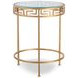 Grand Tour Furniture Gold Round Glass Top Barnet Side Table