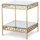 Grand Tour Furniture Gold Rectangular Glass Top Barnet Occasional Table Set