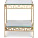 Grand Tour Furniture Gold Rectangular Glass Top Barnet Occasional Table Set
