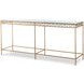 Grand Tour Furniture Gold Rectangular Glass Top Barnet Console Table