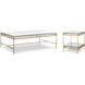 Grand Tour Furniture Gold Rectangular Glass Top Barnet Occasional Table Set