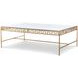 Grand Tour Furniture Gold Rectangular Glass Top Barnet Occasional Table Set