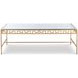 Grand Tour Furniture Gold Rectangular Glass Top Barnet Occasional Table Set