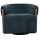 Finley Island Teal Swivel Accent Chair