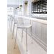 Ace White And Brushed Stainless Steel Bar Stool Set Of 2