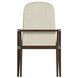 Verge Handcrafted Walnut and Beige Upholstered Arm Chair