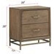 Fernholt Belgian Wheat and Coffee Bean 2 Drawer Nightstand with USB Charging