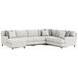 Mila Beige 5 Piece Modular Sectional with LAF Chaise and Pillows