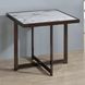 Kayley White Sintered Stone Square End Table