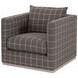 Siena Gray Plinth Base Swivel Club Chair