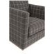 Siena Gray Plinth Base Swivel Club Chair