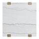 Perth White Square Marble Top End Table