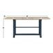 Darcy Beige and Midnight Blue 82" Extendable Rectangular Counter Height Table