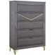 Symmetry Gray Upholstered Panel Bedroom Set