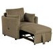 Denholme Brown Sleeper Chair with Pull Out and USB Charging