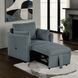 Denholme Dark Gray Sleeper Chair with Pull Out and USB Charging