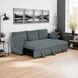 Denholme Dark Gray Sleeper Sofa with Pull Out and USB Charging