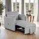 Denholme Gray Sleeper Chair with Pull Out and USB Charging