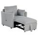 Denholme Gray Sleeper Chair with Pull Out and USB Charging