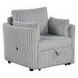 Denholme Gray Sleeper Chair with Pull Out and USB Charging