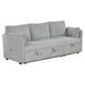 Denholme Gray Sleeper Sofa with Pull Out and USB Charging