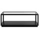 Glaze Onyx Rectangular Glass Top Occassional Table Set