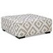 Loughlin Light Brown and Ivory Square Ottoman